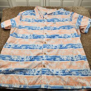Columbia Men's XXL 2TG Short Sleeve Button Up Shirt Omni Shade Tropical Print